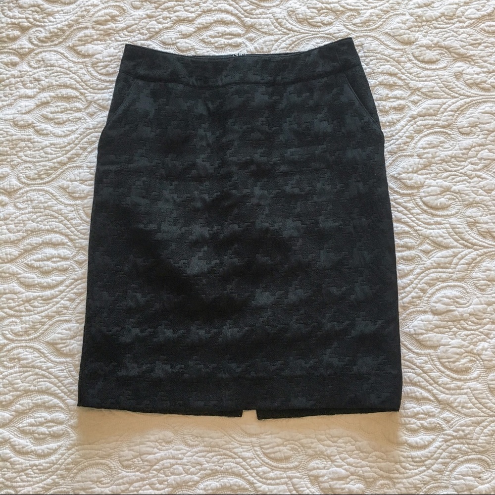 Merona Black Houndstooth Pencil Skirt
